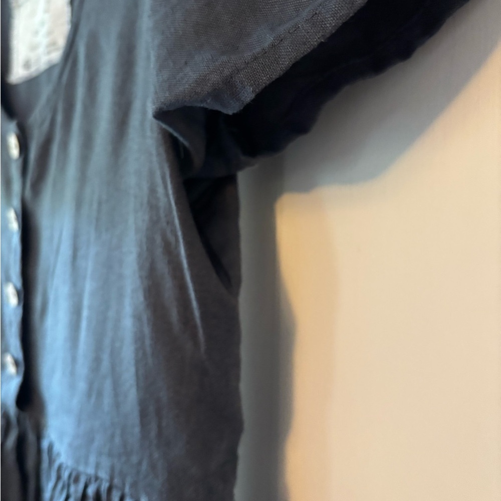 notPERFECTLINEN mama dress, charcoal blue, size M - Picture 5 of 6